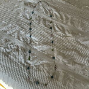 Purple blue green necklace